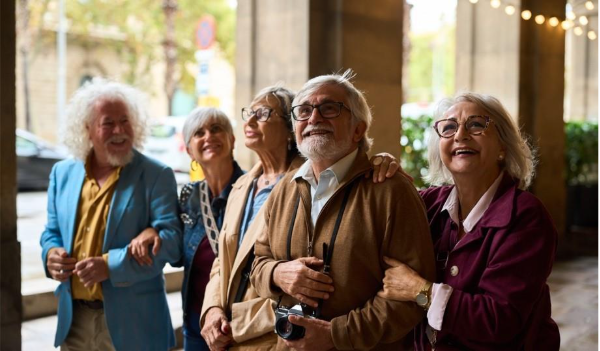 A group of people standing together